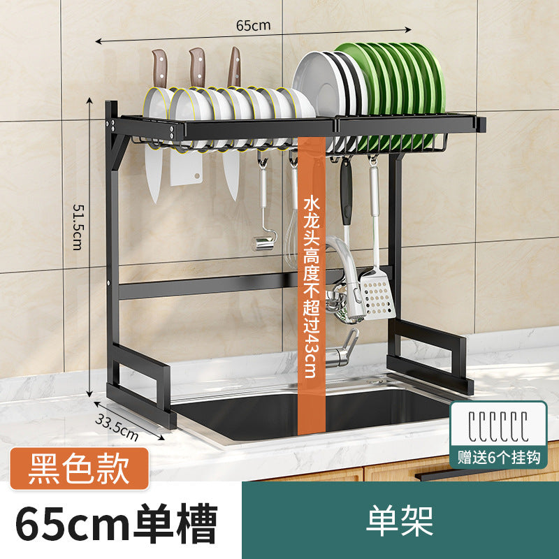 キッチンシンクラック、食器水切りラック、調理器具スタンド、多機能収納ラック