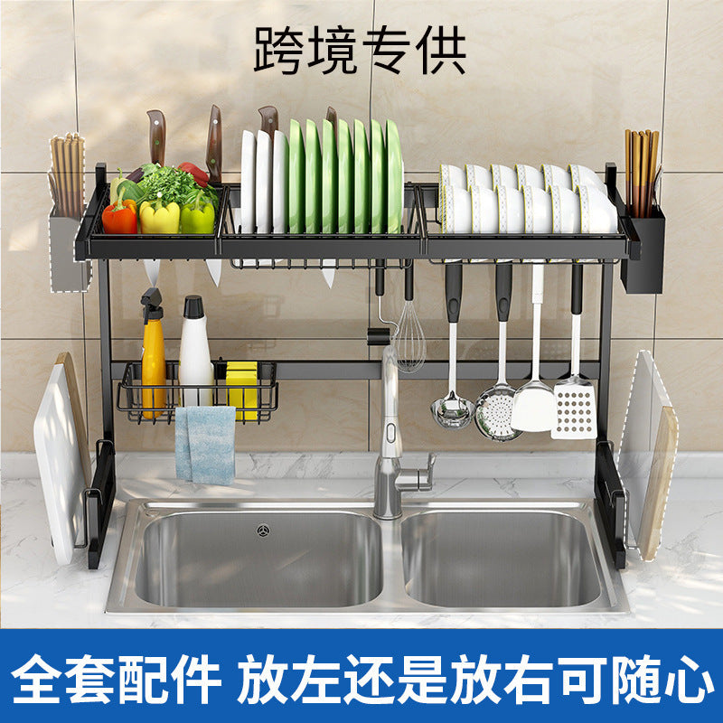 キッチンシンクラック、食器水切りラック、調理器具スタンド、多機能収納ラック