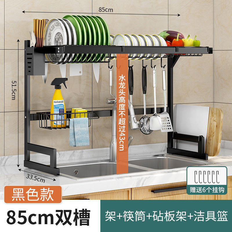 キッチンシンクラック、食器水切りラック、調理器具スタンド、多機能収納ラック