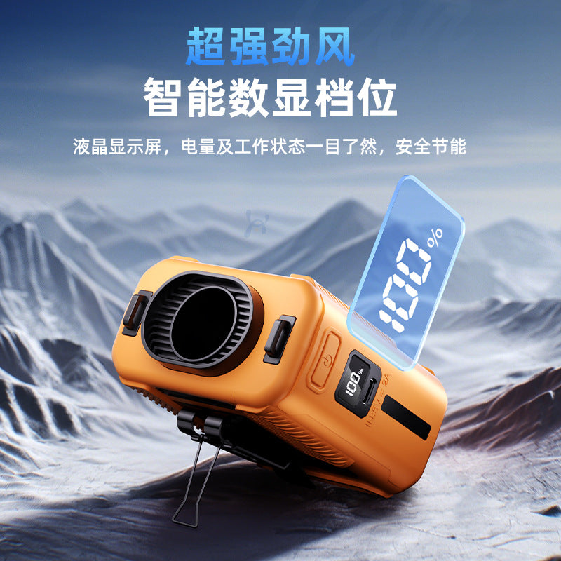 New waist hanging fan portable and lightweight cooling refrigeration neck hanging waist USB charging fan brushless motor