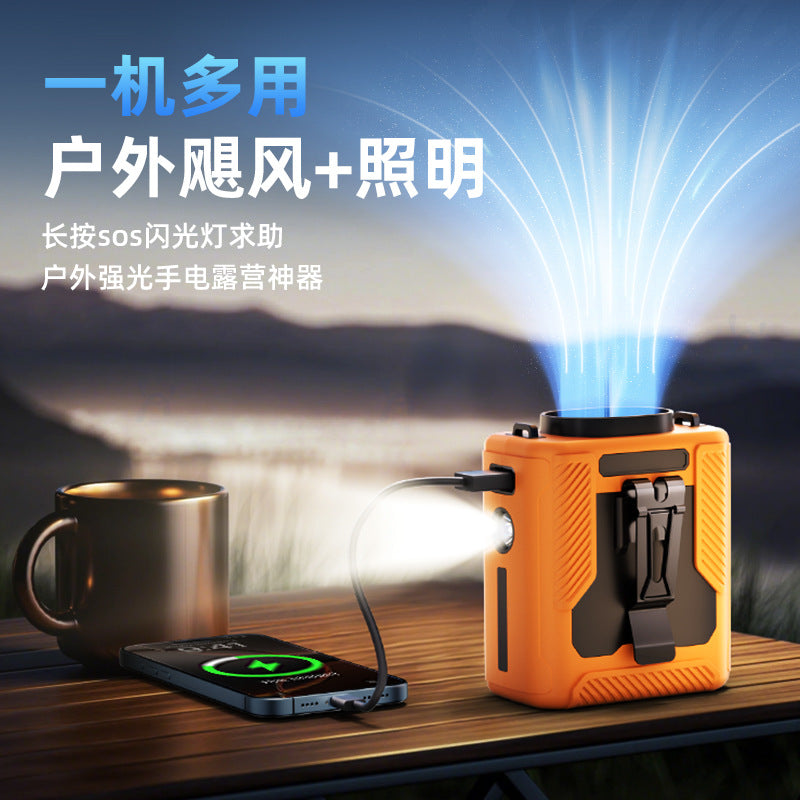New waist hanging fan portable and lightweight cooling refrigeration neck hanging waist USB charging fan brushless motor